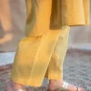 Zanie Slub Cotton Straight Pant