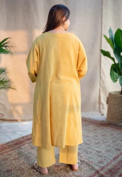 Zanie Slub Cotton Straight Pant