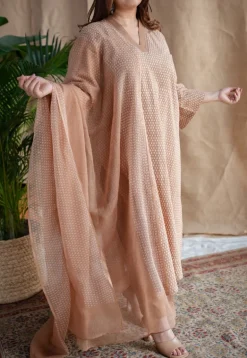 Zesha Dabu Slub Cotton Embroidered Kurta