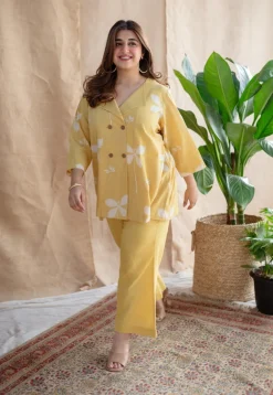 Zuelia Dabu Slub Cotton Co-ord Set