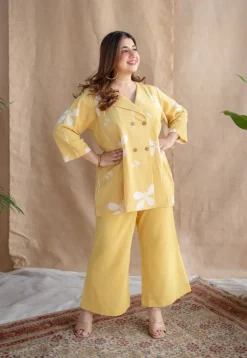 Zuelia Dabu Slub Cotton Co-ord Set