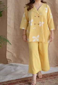 Zuelia Dabu Slub Cotton Co-ord Set